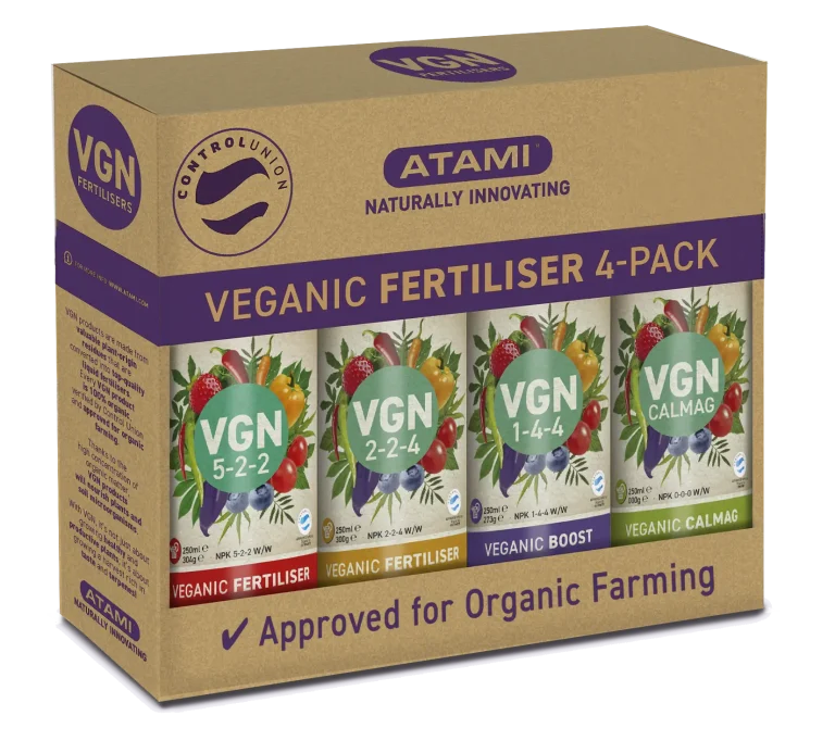 Atami VGN Cannabis Dünger 4-Pack mit Fertiliser, Boost und CalMag