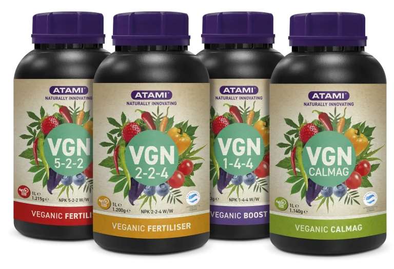 Atami VGN Cannabis Dünger mit Veganic Fertiliser, Boost und CalMag